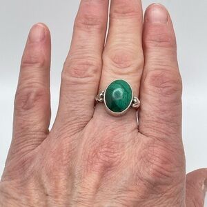 Malachite & Sterling Ring